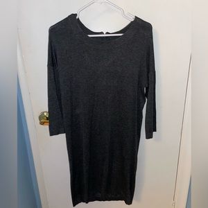 Vero Moda Knee Length Sweater Dress in Dark (Grey Size Medium)